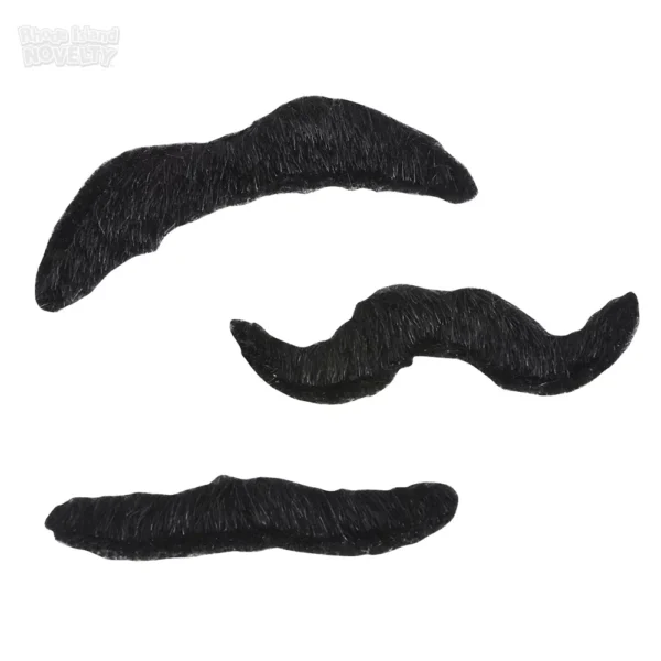 Rhode Island Novelty 3.5 Inch Mustaches, 4 Packs of 3 mustaches (12 total) - Image 2