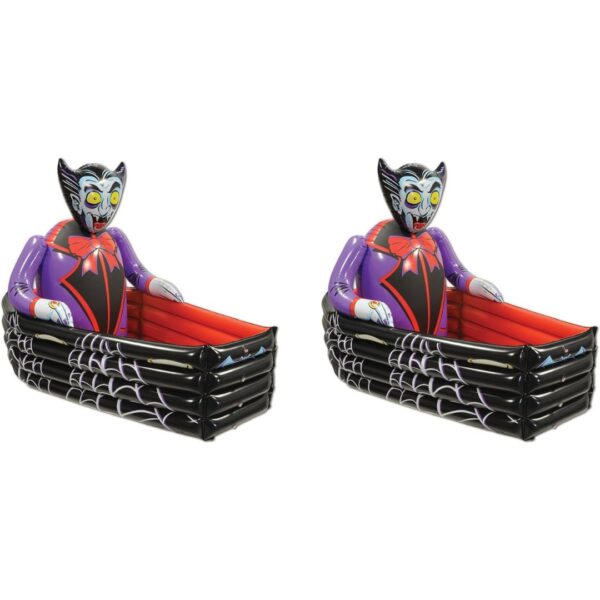 Halloween Inflatable Dracula Coffin Cooler Pack of 2