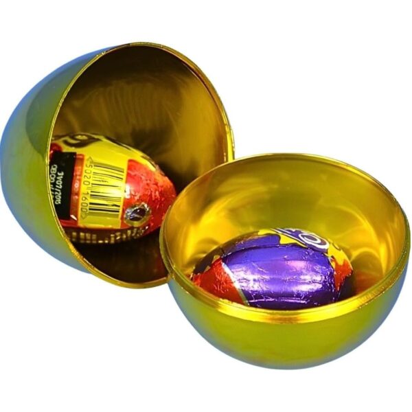 Golden Easter Egg - 4" (1 Count) - Premium Plastic Quality for Unforgettable Celebrations & Surprises - Image 2