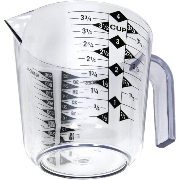 Chef Craft Select Plastic Measuring Cup, 4 Cup, Clear