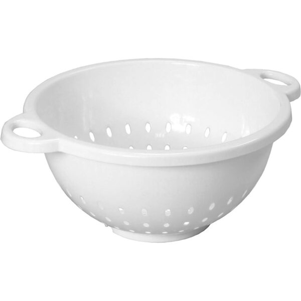 Chef Craft Select Plastic Deep Colander, 11x5 inch 5 quart, White