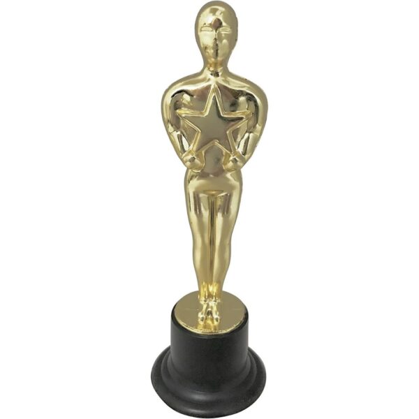 Rhode Island Novelty 6 inch Plastic Gold Movie Award Statue, One Per Order