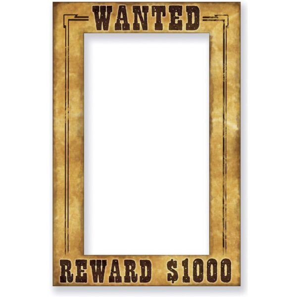 Beistle Western Wanted Photo Fun Frame