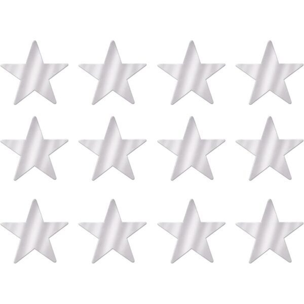 Metallic Star Cutouts (Silver)