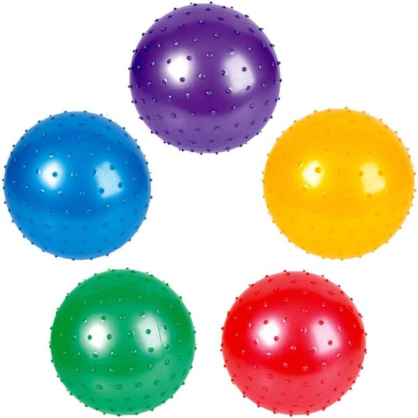 Rhode Island Novelty 7 Inch Knobby Balls Assorted Colors, 5 Pack