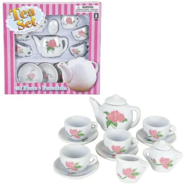 Rhode Island Novelty 13 PC Ceramic Tea Set - Image 2