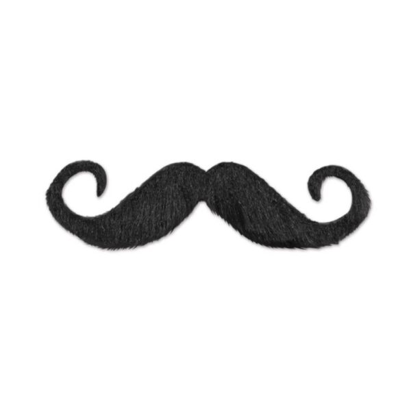 Beistle Handlebar Hairy'stache, 5-Inch, Black