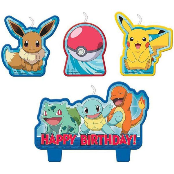 Amscan Pokemon Birthday Character Candle Set - 4 pcs, 172408 - Image 3