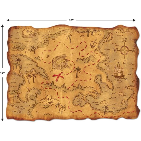 Plastic Treasure Map Party Accessory (1 count) (1/Pkg) - Image 2