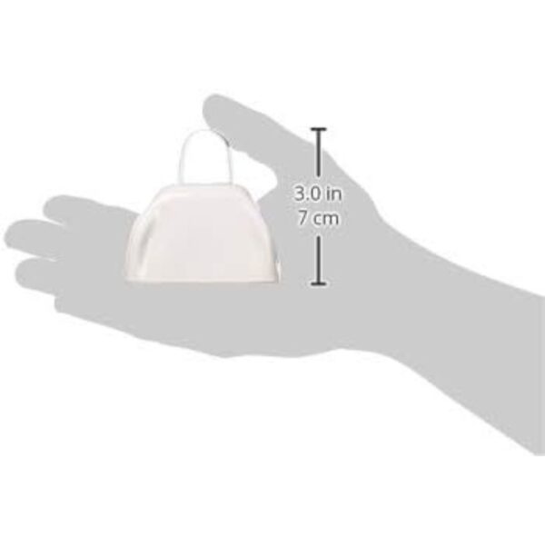 3" Metal Cowbell (1 dozen) - White - Image 5