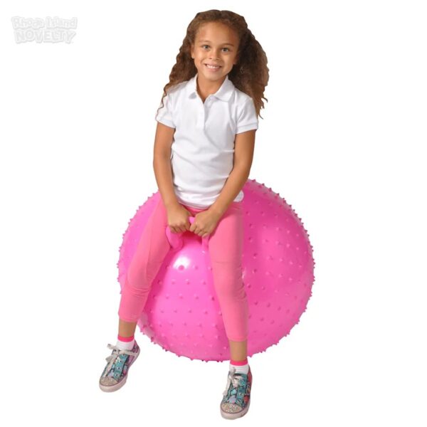 36" Knobby Bouncy Ball with Handle (Colors may vary), One Per Order - Image 4