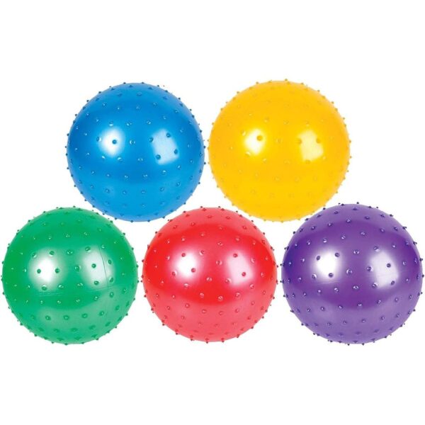 Rhode Island Novelty 7 Inch Knobby Balls Assorted Colors, 5 Pack - Image 2