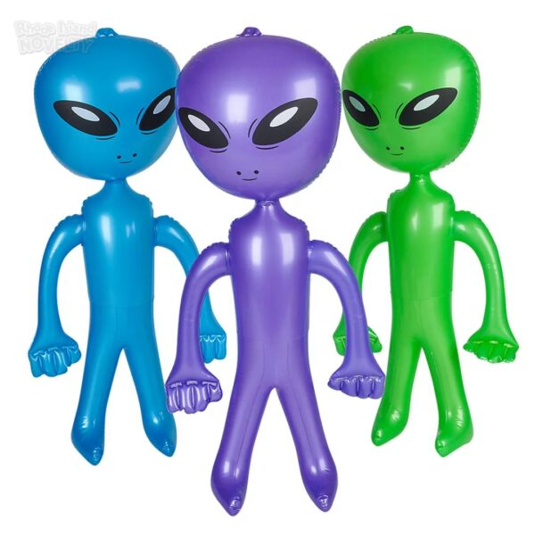 Rhode Island Novelty 24 Inch Alien Inflates Assorted Colors 12 Per Order