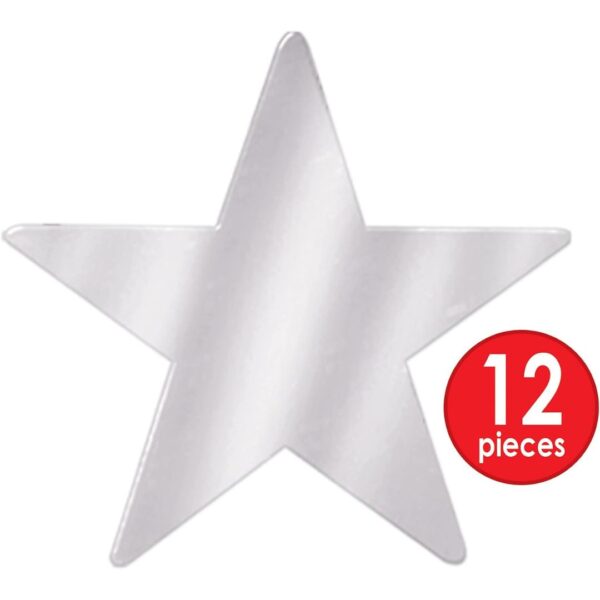 Metallic Star Cutouts (Silver) - Image 2