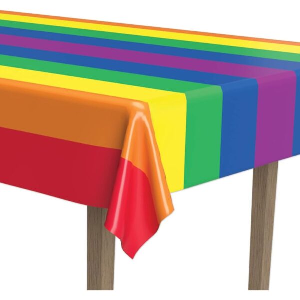 Beistle Rainbow Plastic Tablecover 1 Count - Image 3