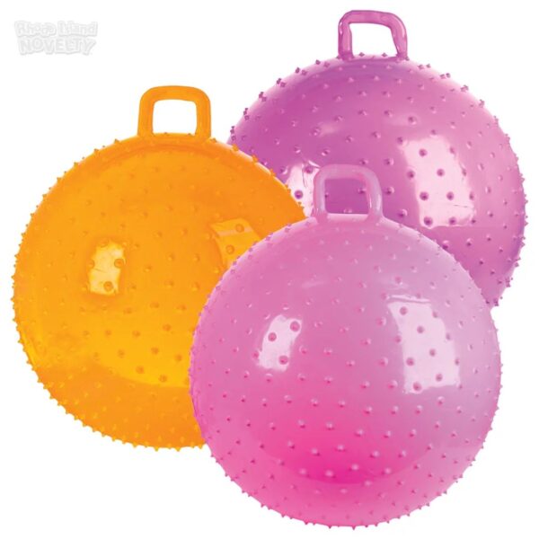 36" Knobby Bouncy Ball with Handle (Colors may vary), One Per Order - Image 2