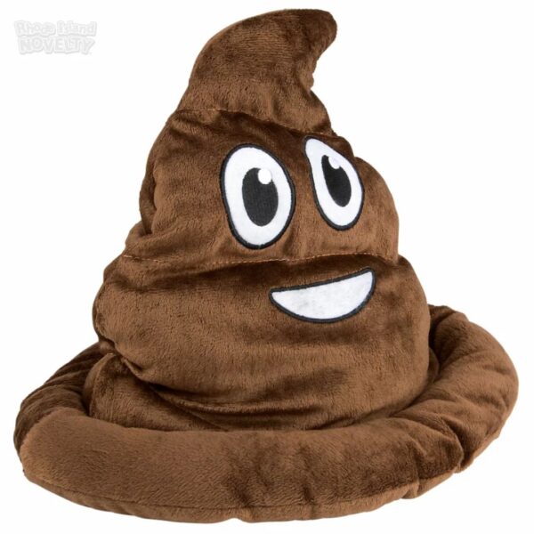 Rhode Island Novelty Brown Emoticon Poop Hat 1 Per Order - Image 4