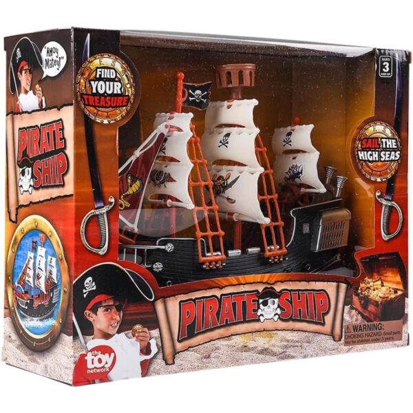 Rhode Island Novelty 10 Inch Pirate Boat, One Per Order - Image 2