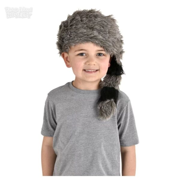 Rhode Island Novelty Raccoon Tail Hat, One Per Order - Image 2