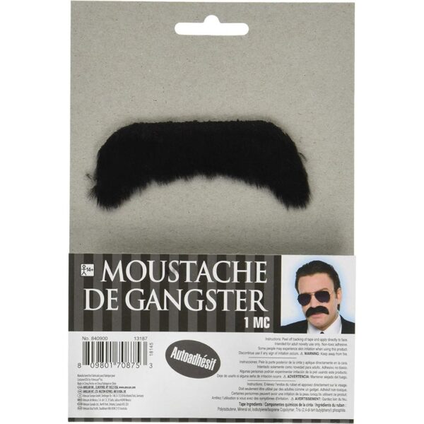 Black Good Fella Moustache - Perfect for Wacky Entertainment, Role Plays & Stage Performances (1 Pc.) - Image 3