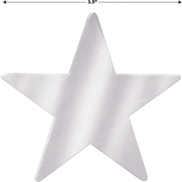 Metallic Star Cutouts (Silver) - Image 5