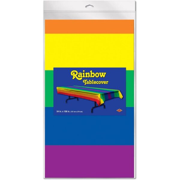 Beistle Rainbow Plastic Tablecover 1 Count - Image 4