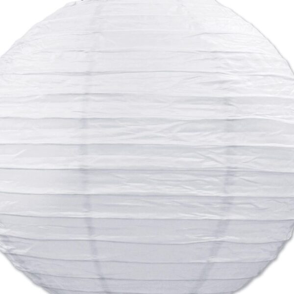 Beistle White Jumbo Paper Lantern Hanging Decoration for Weddings, Bridal Showers, Graduation Parties - Image 4