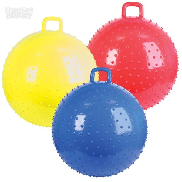 36" Knobby Bouncy Ball with Handle (Colors may vary), One Per Order - Image 3