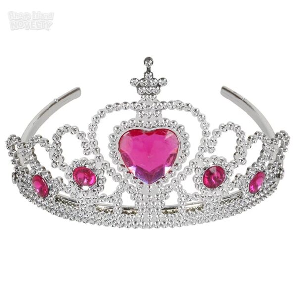 Rhode Island Novelty Tiaras with Heart Stones (12-Pack) - Image 2