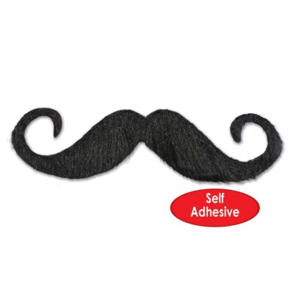 Beistle Handlebar Hairy'stache, 5-Inch, Black - Image 4