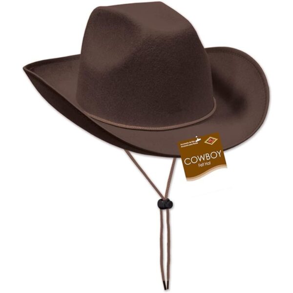 Beistle Brown Felt Cowboy Hat-1 Pc - Image 3