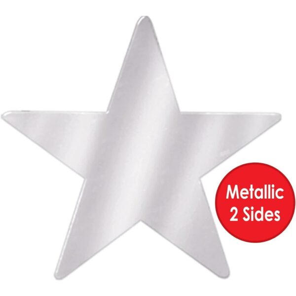 Metallic Star Cutouts (Silver) - Image 4