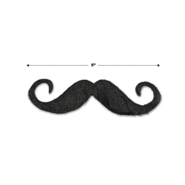 Beistle Handlebar Hairy'stache, 5-Inch, Black - Image 5