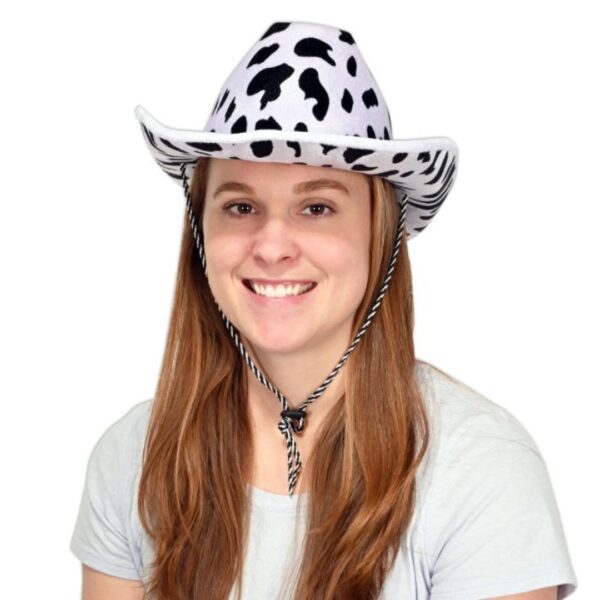 Beistle Cow Print Cowboy Hat ? One Size Fits Most, Adjustable Chin Strap - Image 4