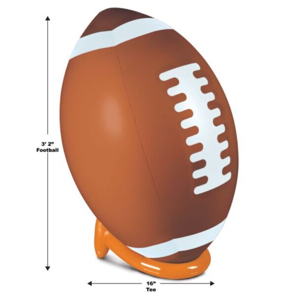 Beistle 3 FT 2 in Large Inflatable Football and Tee Set for Game Day Party Decorations, Sports Theme Photo Props - Image 3