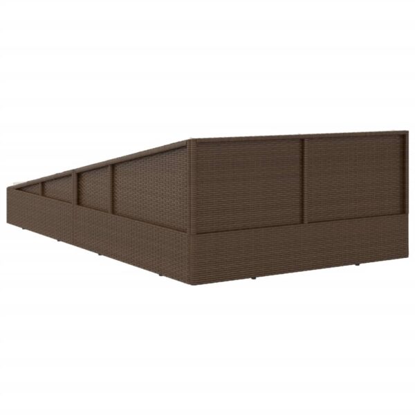 vidaXL Garden Bed Brown 43.3"x78.7" Poly Rattan - Image 5