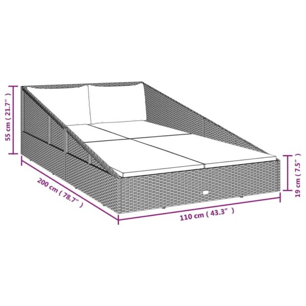 vidaXL Garden Bed Brown 43.3"x78.7" Poly Rattan - Image 8