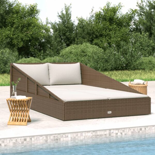 vidaXL Garden Bed Brown 43.3"x78.7" Poly Rattan