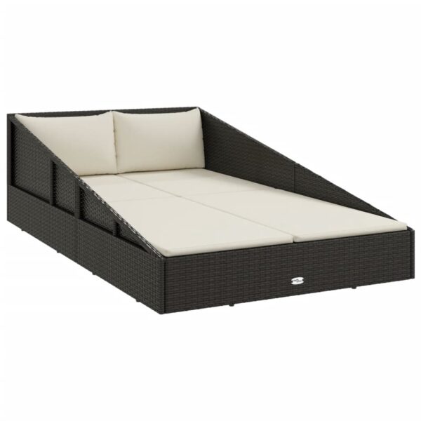 vidaXL Garden Bed Black 43.3"x78.7" Poly Rattan - Image 2