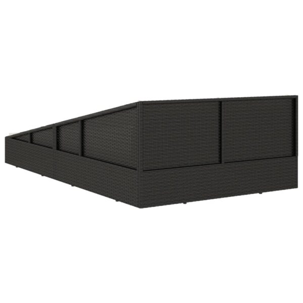 vidaXL Garden Bed Black 43.3"x78.7" Poly Rattan - Image 5