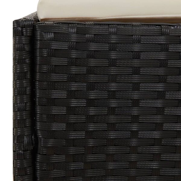 vidaXL Garden Bed Black 43.3"x78.7" Poly Rattan - Image 7