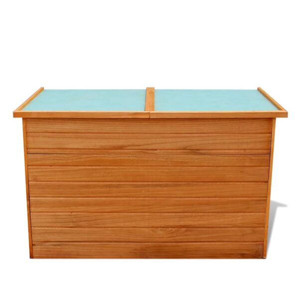 vidaXL Patio Storage Box 49.6"x28.3"x28.3" Wood - Image 2