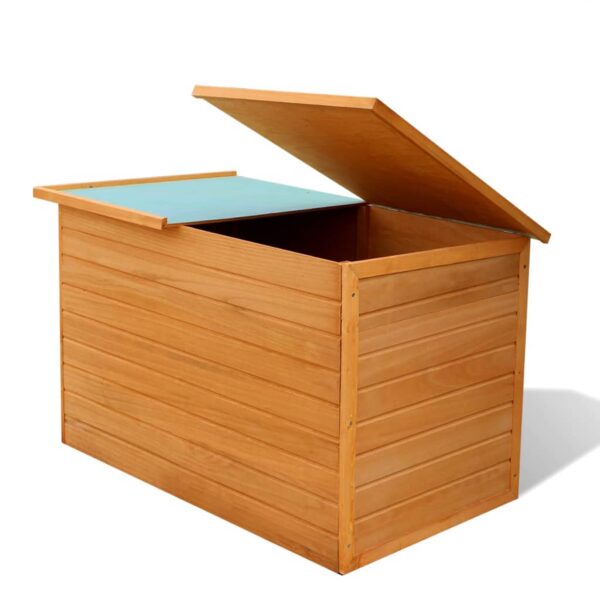 vidaXL Patio Storage Box 49.6"x28.3"x28.3" Wood - Image 3