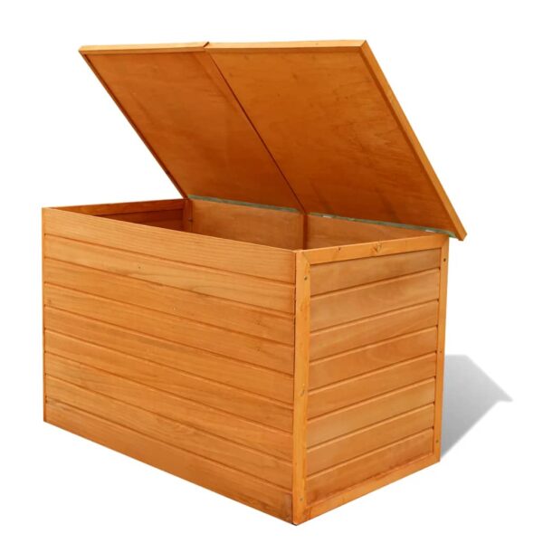 vidaXL Patio Storage Box 49.6"x28.3"x28.3" Wood - Image 4