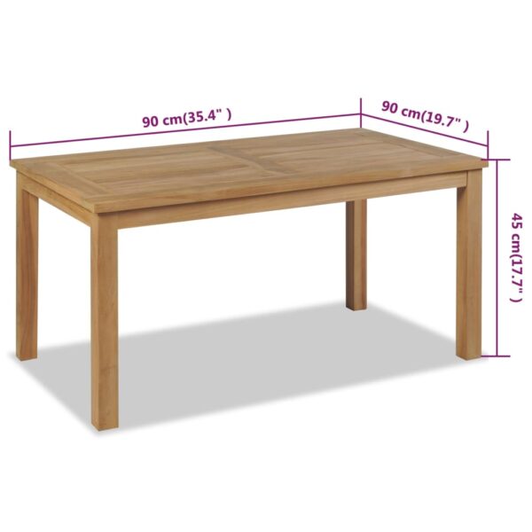 vidaXL Coffee Table Teak 35.4"x19.7"x17.7" - Image 6