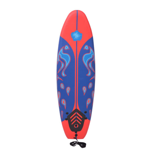 vidaXL Surfboard Blue and Red 66.9" - Image 3