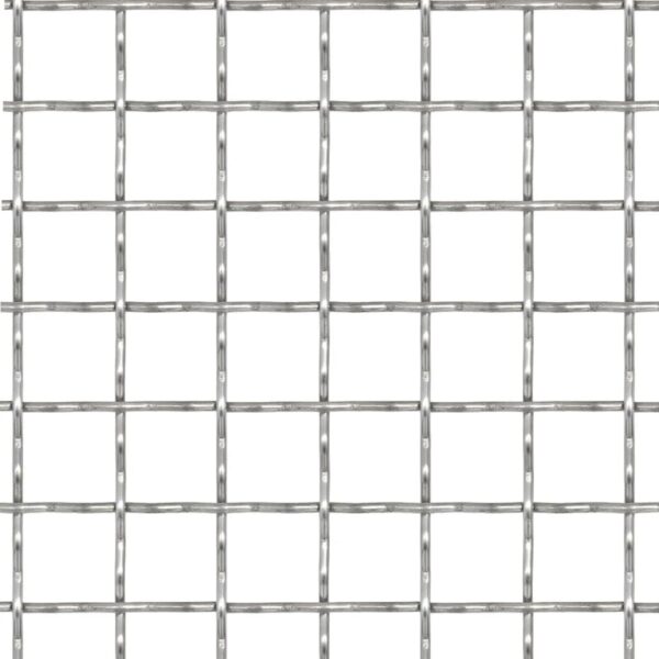 vidaXL Crimped Garden Wire Fence Stainless Steel 19.7"x19.7" 0.4"x0.4"x0.1" - Image 2