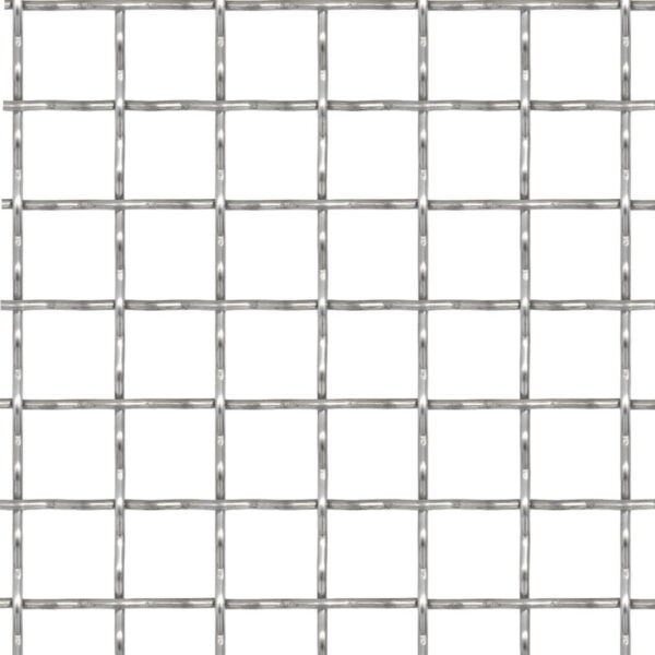 vidaXL Crimped Garden Wire Fence Stainless Steel 19.7"x19.7" 0.8"x0.8"x0.1" - Image 2