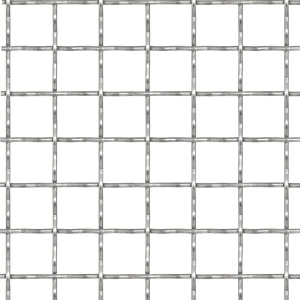 vidaXL Crimped Garden Wire Fence Stainless Steel 39.4"x33.5" 1.2"x1.2"x0.1" - Image 2