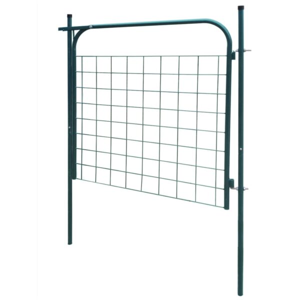 vidaXL Garden Fence Gate 39.4"x39.4" Green - Image 2